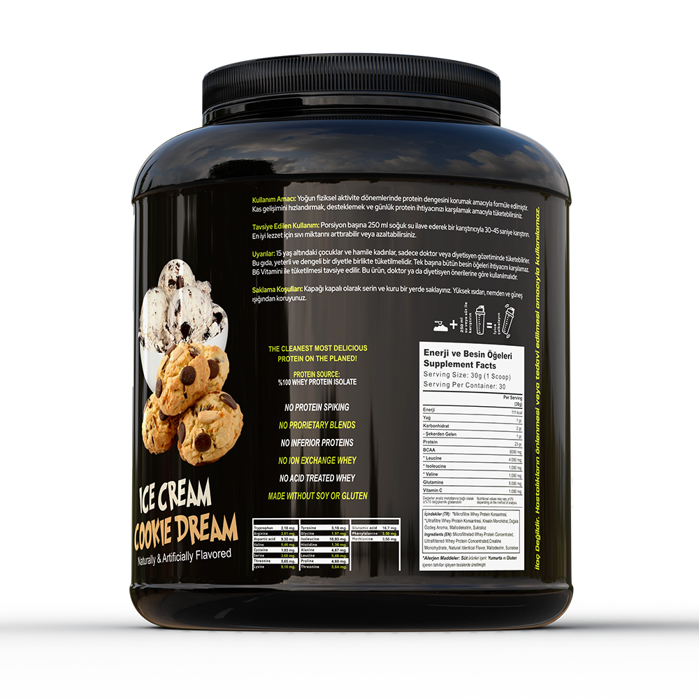 Ultrabio Whey Protein ISOLATE 1KG Dondurma-Kurabiye Aromalı